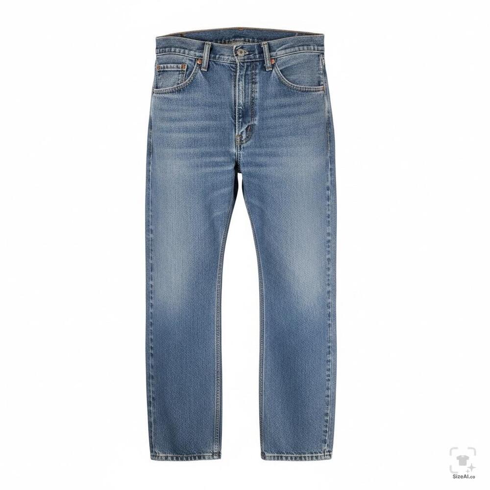 Levis 505 Jeans Mens 36x29 Regular Medium Wash Denim Straight Leg Distressed